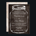 Invitation mariage rustique mason jar<br><div class="desc">Rustique,  chic Shabby,  design de bocal en maçon de campagne</div>