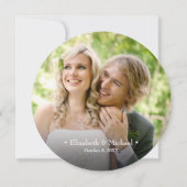 Invitation Mariage rustique Merci bois Grain Photo personnali (Dos)