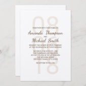 Invitation Mariage rustique moderne (Devant / Derrière)