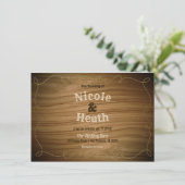 Invitation Mariage rustique moderne de style western dans une (Debout devant)