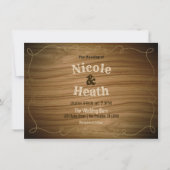 Invitation Mariage rustique moderne de style western dans une (Devant)