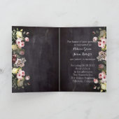 Invitation mariage rustique moderne fleurs vintage tableau no (Intérieur)
