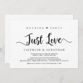 Invitation Mariage rustique moderne, rien de fantaisiste just (Devant / Derrière)