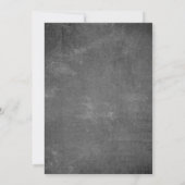 Invitation Mariage rustique monogramme moderne blanc gris (Dos)