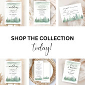 Invitation Mariage Rustique Montagne Pin