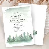 Invitation Mariage Rustique Montagne Pin