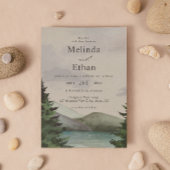 Invitation Mariage Rustique Mountain & Lake Evergreen