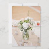 Invitation Mariage Rustique Neutre Rose Blanche Pot en Verre (Dos)