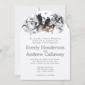 Invitation Mariage Rustique Oiseaux de l'Amour Fleur de Ceris (Devant)