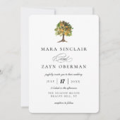 Invitation Mariage rustique Orange Grove (Devant)