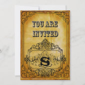 Invitation Mariage rustique papier Kraft Brown (Devant)