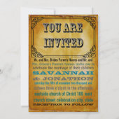 Invitation Mariage rustique papier Kraft Brown (Dos)