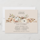 Invitation Mariage rustique Pays Floral Dîner de répétition (Devant)