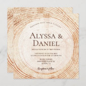 Invitation Mariage Rustique personnalisé de grain coupé en bo (Devant / Derrière)