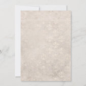 Invitation Mariage rustique polygonal floral ivoire (Dos)