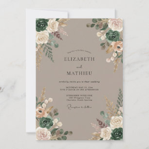 Invitation Mariage Rustique Romantique Fleur de Sauge