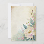 Invitation Mariage rustique rose vierge (Devant)