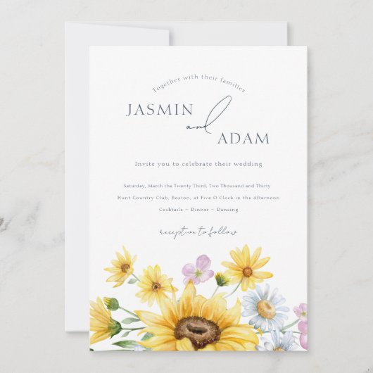 Invitation Mariage Rustique Royal Blue Opulence (Devant)