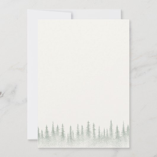 Invitation Mariage rustique Sage Green Mountain (Dos)