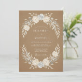 Invitation Mariage rustique serein en grès (Debout devant)