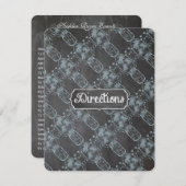 Invitation Mariage Rustique Sérénité Bleu Pot Mason Tableau M (Devant / Derrière)