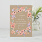 Invitation Mariage rustique si enchanteur (Debout devant)