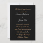 Invitation mariage rustique steampunk lustre vintage (Dos)