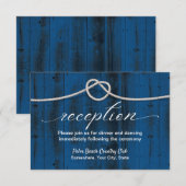 Invitation Mariage rustique sur la plage avec réception de ma (Devant / Derrière)