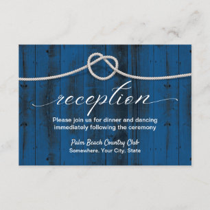 Invitation Mariage rustique sur la plage Navy Réception de ma