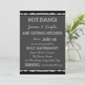 Invitation Mariage Rustique Tableau Noir Campagne Mariage (Debout devant)