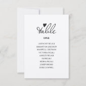 Invitation Mariage Rustique Tableaux individuels Plan de sièg (Devant)