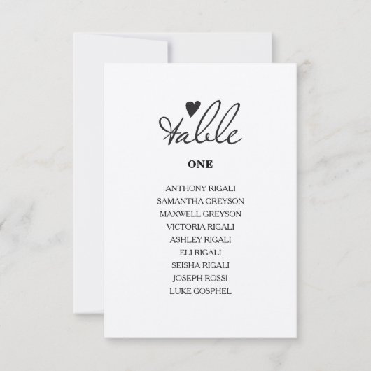 Invitation Mariage Rustique Tableaux individuels Plan de sièg (Devant)