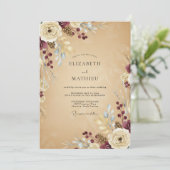 Invitation Mariage Rustique Terreux de Bourgogne (Debout devant)