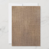 Invitation Mariage Rustique Toile de Jute Manger Boire et êtr (Dos)