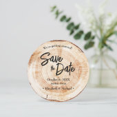 Invitation Mariage rustique unique Enregistrer la date Code Q (Debout devant)