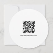 Invitation Mariage rustique unique Enregistrer la date Code Q (Dos)