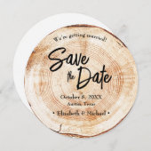 Invitation Mariage rustique unique Enregistrer la date Code Q (Devant / Derrière)