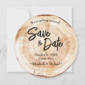 Invitation Mariage rustique unique Enregistrer la date Code Q (Devant)