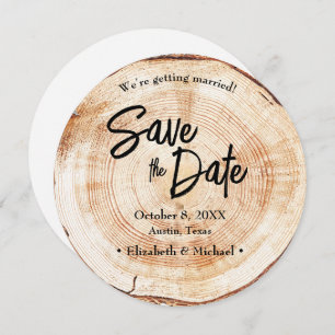 Invitation Mariage rustique unique Enregistrer la date Code Q