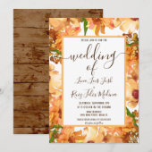 Invitation Mariage rustique verdoyant d'automne (Devant / Derrière)
