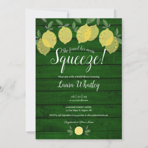 Invitation Mariage Rustique Vert Bois Main Squeeze