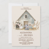 Invitation Mariage rustique Vintage Cowboy (Devant)