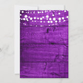 Invitation Mariage Rustique Violet Rien de Fantaisiste Juste (Dos)