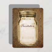 Invitation Mariage rustique western country pot en brique toi (Devant / Derrière)