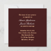 Invitation mariage rustique western country steampunk (Dos)