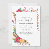 Invitation Mariage Safari Floral Aquarelle (Devant)