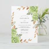 Invitation Mariage Sage Bloom (Debout devant)