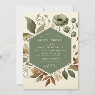 Invitation Mariage Sage Earthen Bloom