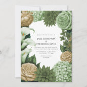 Invitation Mariage Sage Whisper, Olive Quartz & Dune Wheat (Devant)