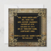 Invitation Mariage saloon western campagne rustique (Dos)